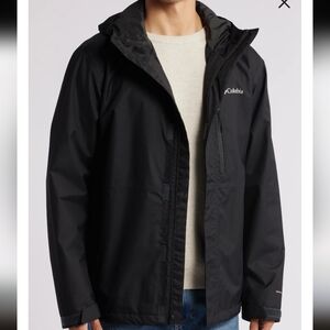 Columbia Men's Hikebound™ Black Rain Jacket XL Outdoor Adventure Explore